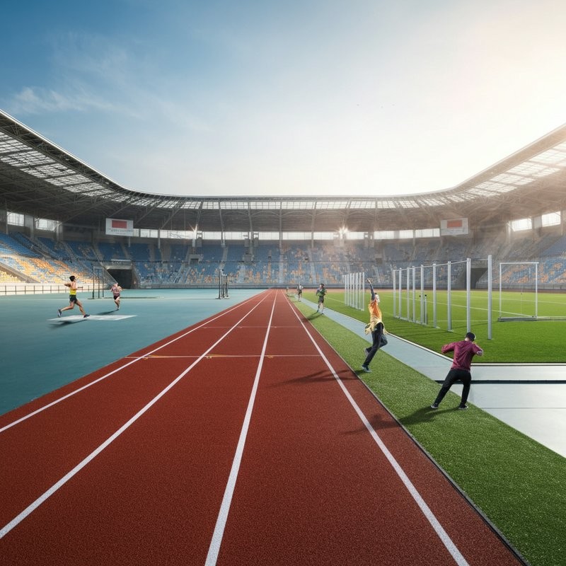 Shockwave Track IAAF Certified Shock Absorbing Running Track With Drainage And UV ...