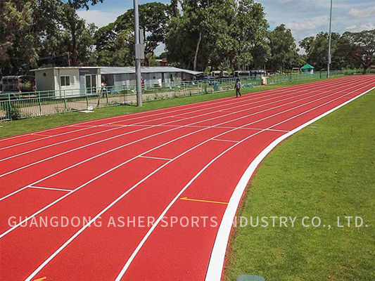 PU 13mm Thickness Tartan Running Track High Tensile Strength