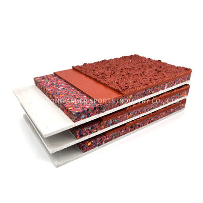 UV Proof Sandwich System Running Track Rubber Shock Absorbing Floor Mats Type