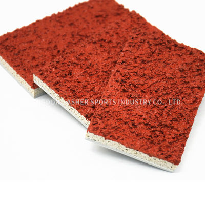 Red PU Material Tartan Track Material , Outdoor Sports Flooring 13mm Thickness