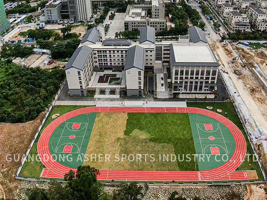 Durable Low-maintence Plastic Running Track Prefabricated Running Track With 157.6% Elongation