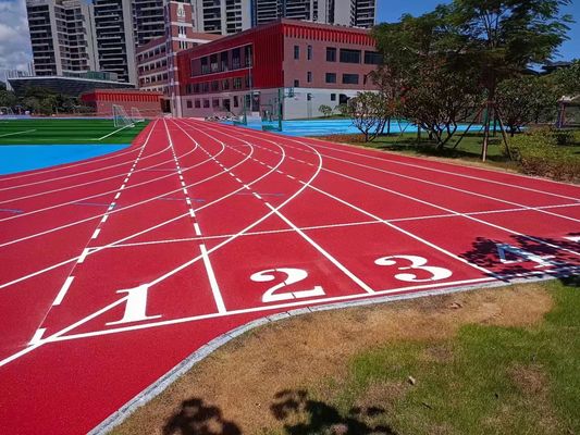 High Friction IAAF Running Track For Cement Concrete Or Bituminous Concrete With Drainage And UV Resistant