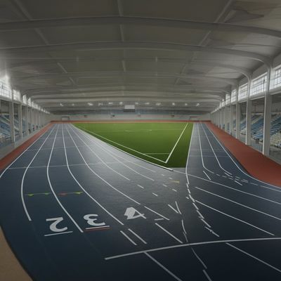 IAAF Running Track With Friction And Shock Absorption For Concrete And Asphalt Bases
