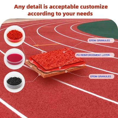 Mixed-Structure Plastic Running Track with PU and EPDM Particles High Performance Hybrid Athletic Track for Professional Use
