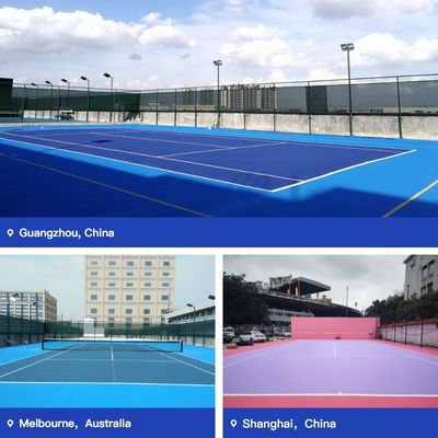Multi Layer Acrylic Cushion System for Badminton Courts Shock Absorbing Low Maintenance Cushioned Acrylic Flooring for School Gymnasiums