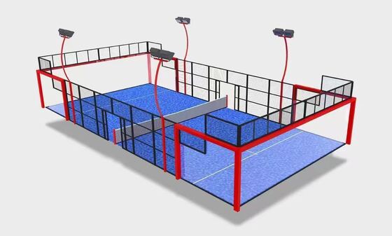 Panoramic Padel Court Bulk Purchase Acrylic Surface Padel Court UV Protection Backyard Innovative Construction Professional Caged System Paddle Court Competition Standard  8-Year Warranty