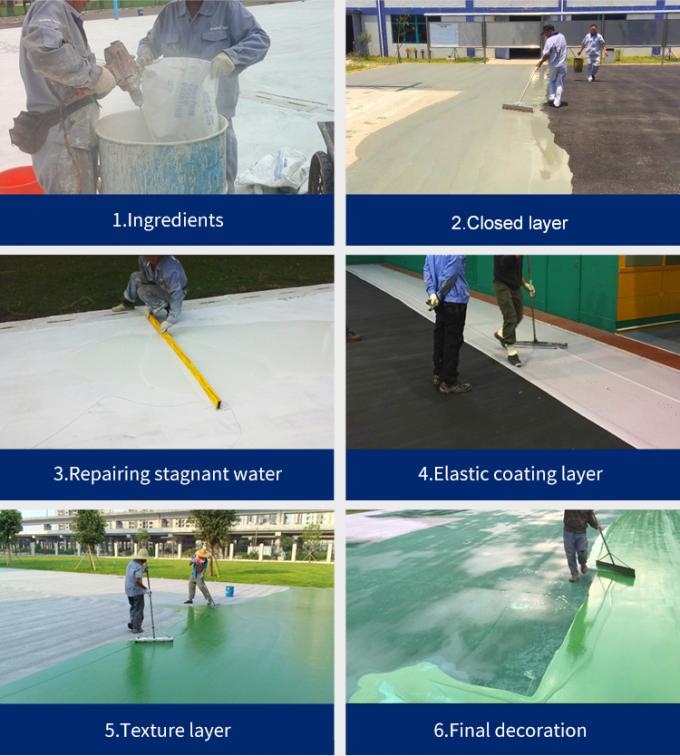 Recycled Acrylic Flooring For Basketball Court Coating 2mm Thickness 0