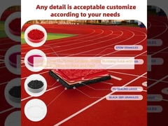 Long Lasting 13-25 mm Sandwich Plastic Running Track with 10-Years Warranty for Track and Field