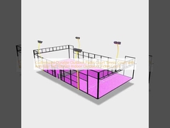 Customized Durable Outdoor Padel Court Tennis Court with Anti-Slip Turf 10x20m Indoor Outdoor Cricket Court