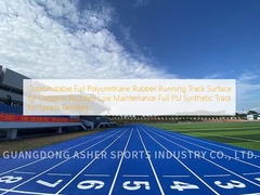 Customizable Full Polyurethane Rubber Running Track Surface for Outdoor Facilities Low Maintenance Full PU Synthetic Track for Sports Facilities