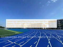 School-Use Hybrid Plastic Running Track, Non-Toxic, Moderate Elasticity, Student Safety, Durable and Aesthetic, Meets Education Standards, Builds Premium Sports Fields