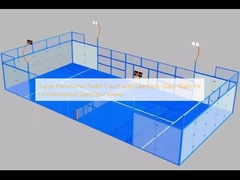 Super Panoramic Padel Court with Seamless Glass Walls for Uninterrupted Spectator Views