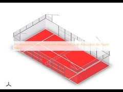 Pro Panoramic Padel Court with Advanced Shock Absorption for Player Safety