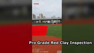 Red Clay Baseball Softball Field Surface Texture and Material Inspection